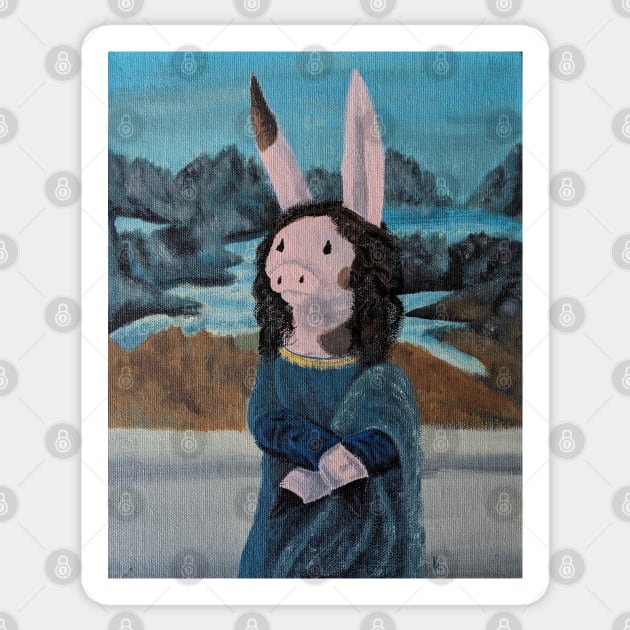 Mona Lisa Rappig Sticker by DeguArts